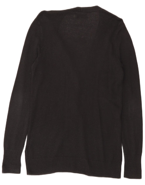 Hollister Womens Cardigan Sweater UK 12 Medium Black Cotton