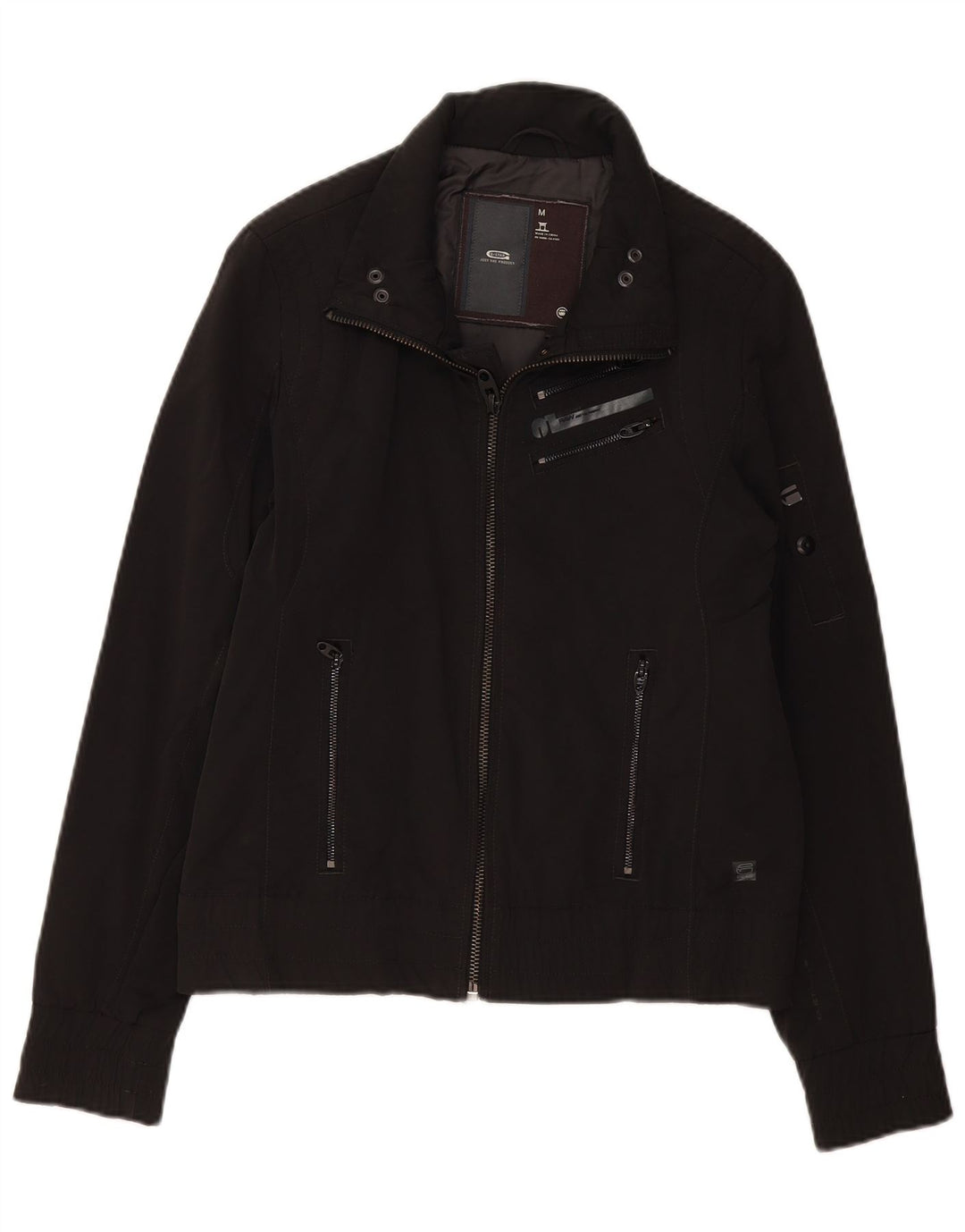 G-STAR Womens Bomber Jacket UK 14 Medium Black Cotton