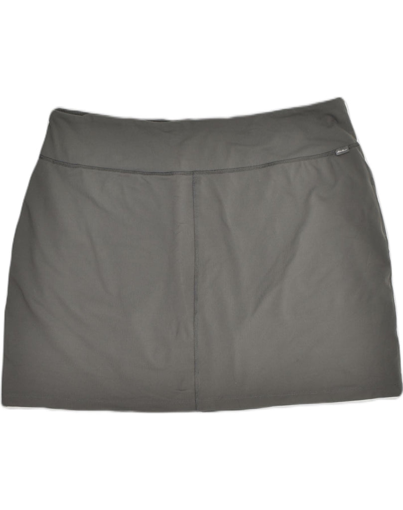 EDDIE BAUER Womens Low Waist Mini Skirt UK 18 XL W38 Grey Nylon | Vintage Eddie Bauer | Thrift | Second-Hand Eddie Bauer | Used Clothing | Messina Hembry 