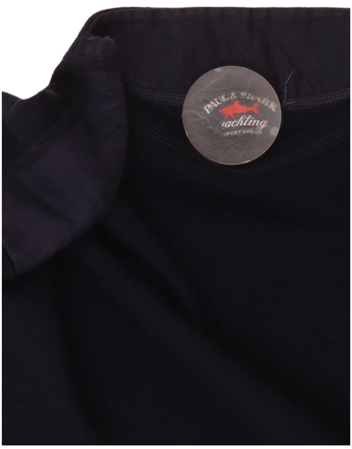 PAUL & SHARK Mens Boat Neck Jumper Sweater Medium Navy Blue Wool
