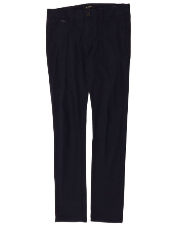 Guess Womens Daniel Super Skinny Chino Trousers W29 L32 Navy Blue