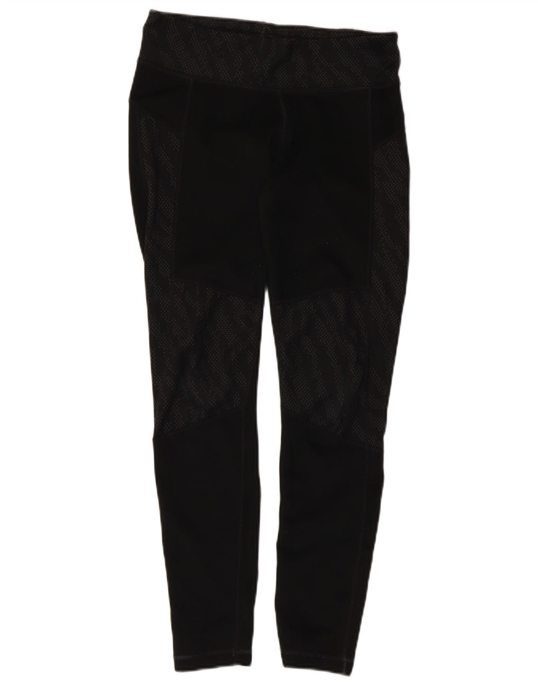 Adidas Womens Climalite Leggings UK 8/10 Small Black Spotted Polyester