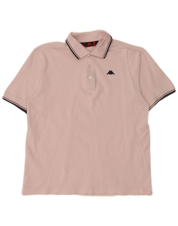 Kappa Mens Polo Shirt Medium Pink Cotton