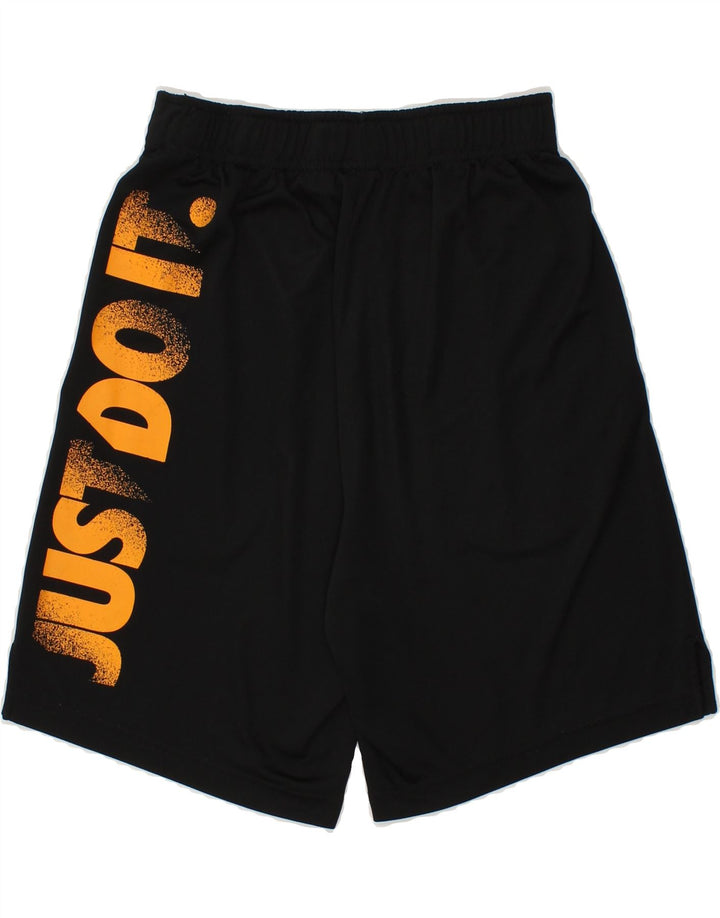 NIKE Mens Graphic Sport Shorts Small  Black Polyester Vintage Nike and Second-Hand Nike from Messina Hembry 