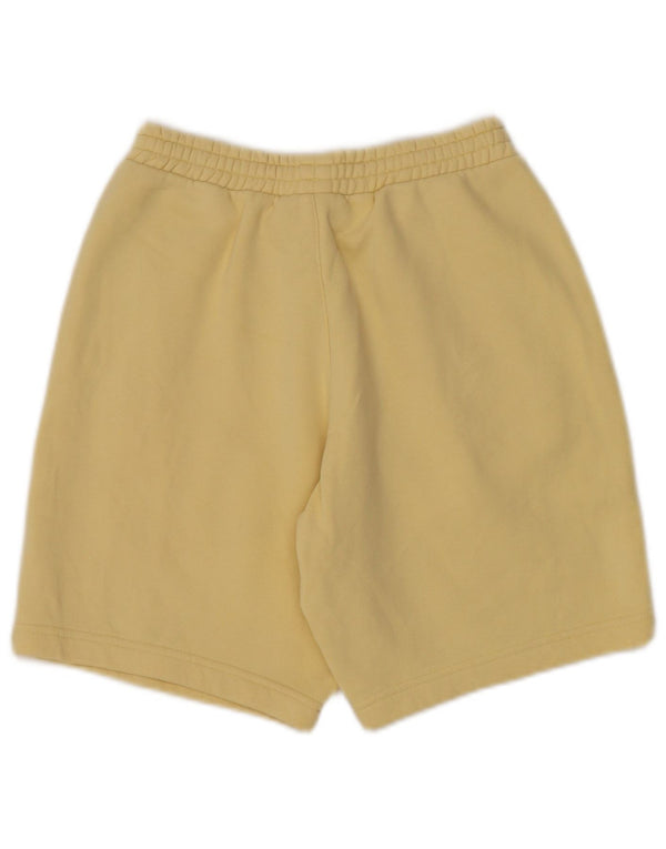Adidas Womens Sport Shorts UK 10 Small Yellow Cotton