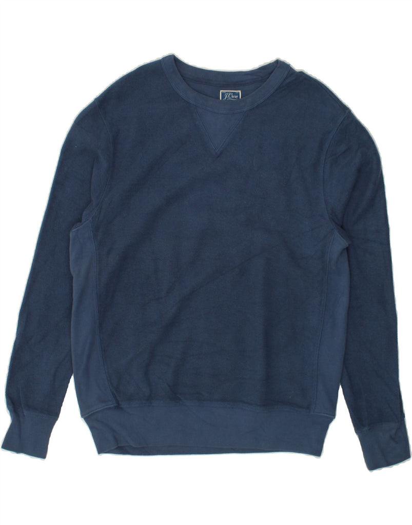 J. CREW Mens Sweatshirt Jumper Medium Navy Blue Cotton | Vintage J. Crew | Thrift | Second-Hand J. Crew | Used Clothing | Messina Hembry 