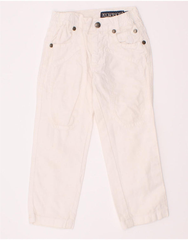 Jeckerson Boys Straight Casual Trousers 2-3 Years W18 L15 White Cotton