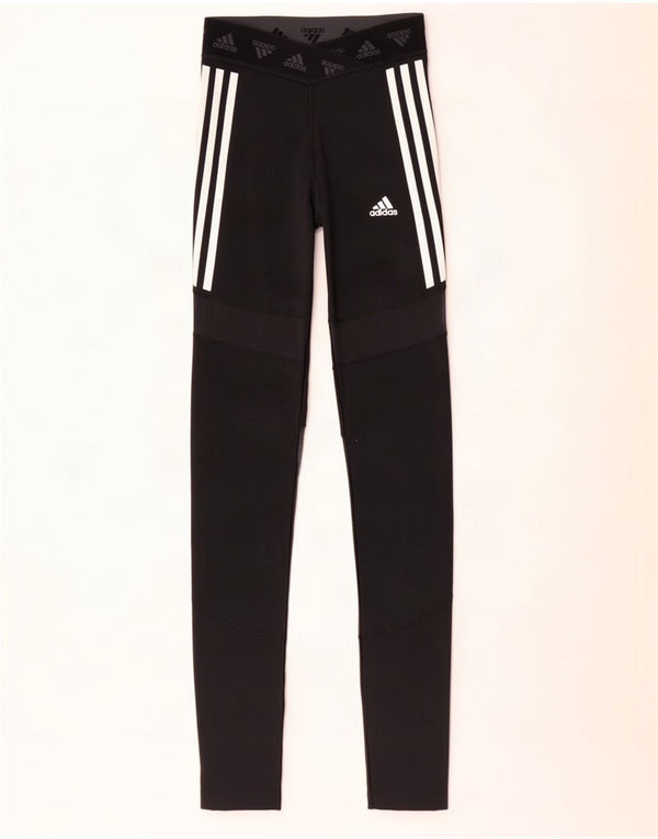 Adidas Womens Aeroready Graphic Leggings UK 8/10 Small Black