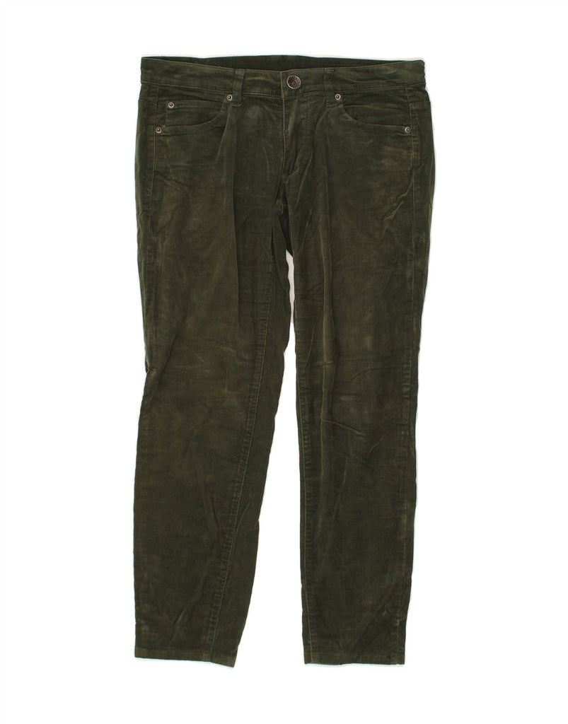 BENETTON Womens Slim Corduroy Trousers W30 L26 Green Cotton | Vintage Benetton | Thrift | Second-Hand Benetton | Used Clothing | Messina Hembry 