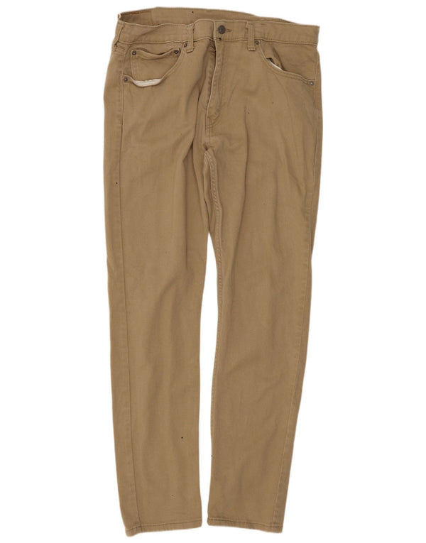 Levi's Mens 512 Slim Tapered Casual Trousers W36 L34 Beige Cotton