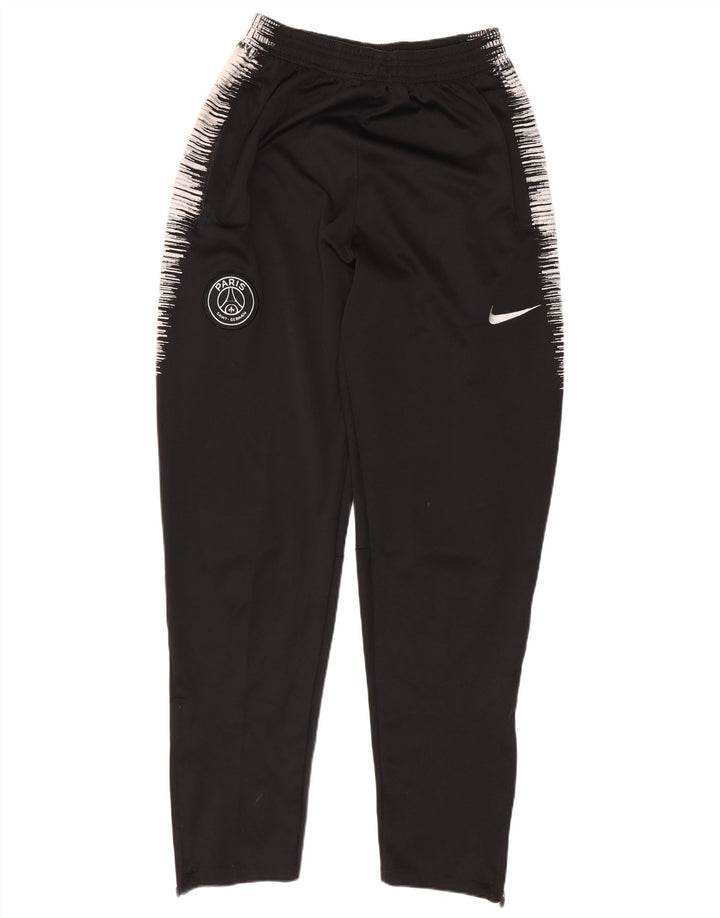 Nike Mens Dri Fit Tracksuit Trousers Medium Black Pinstripe Polyester