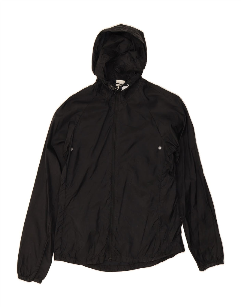 NIKE Womens Hooded Rain Jacket UK 10 Small Black Nylon Vintage Nike and Second-Hand Nike from Messina Hembry 