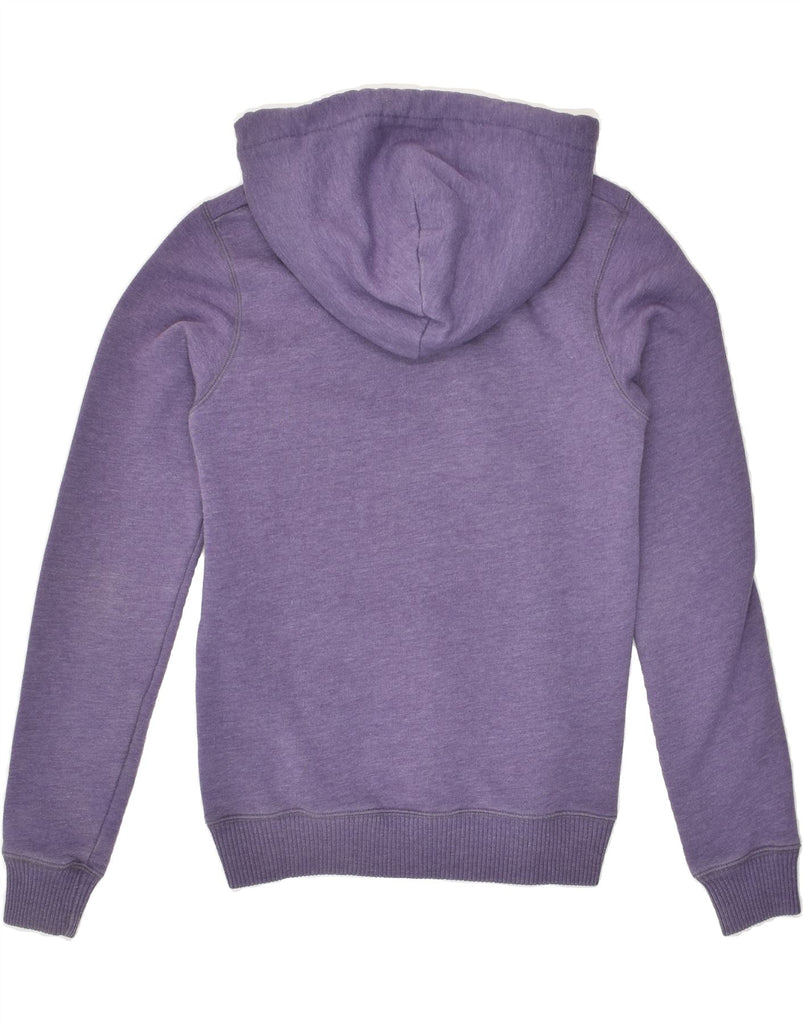 JACK WILLS Womens Graphic Hoodie Jumper UK 8 Small Purple Cotton | Vintage Jack Wills | Thrift | Second-Hand Jack Wills | Used Clothing | Messina Hembry 