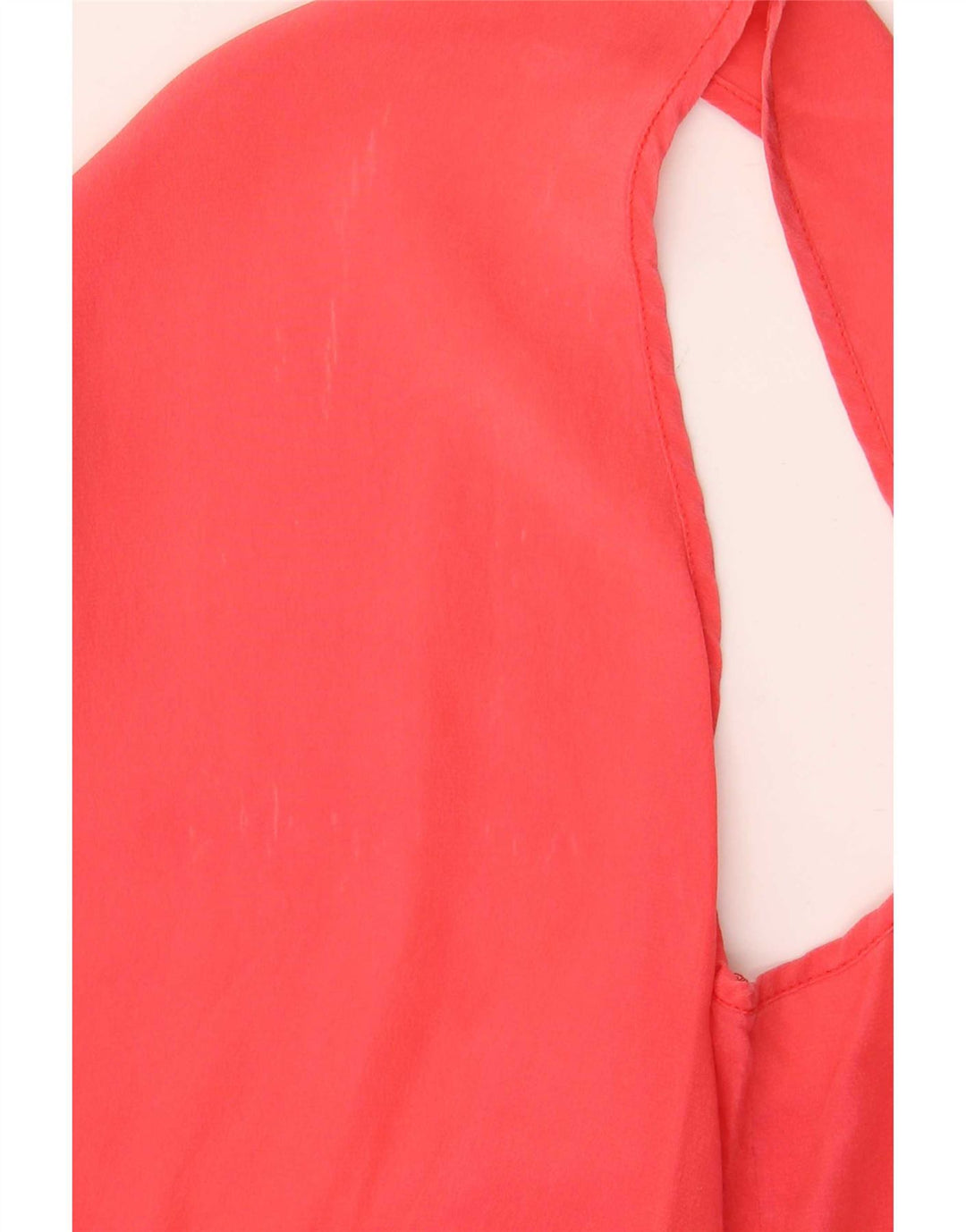 Vintage Womens Sleeveless Blouse Top UK 14 Medium Red Silk