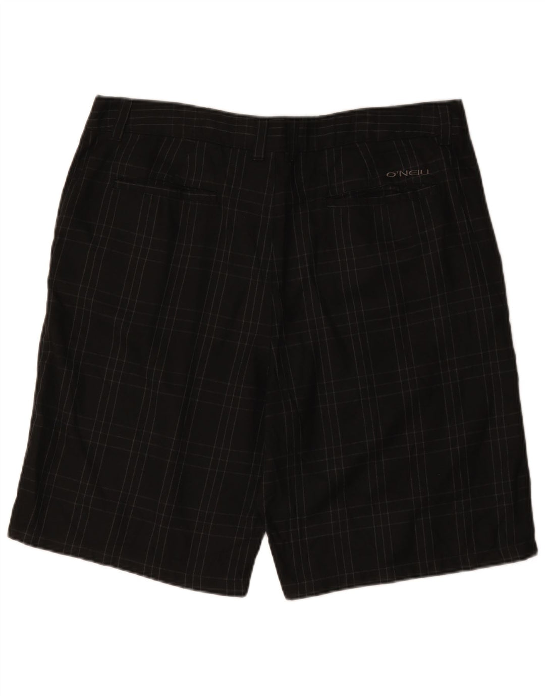 O'Neill Mens Chino Shorts W38 XL Black Check Polyester