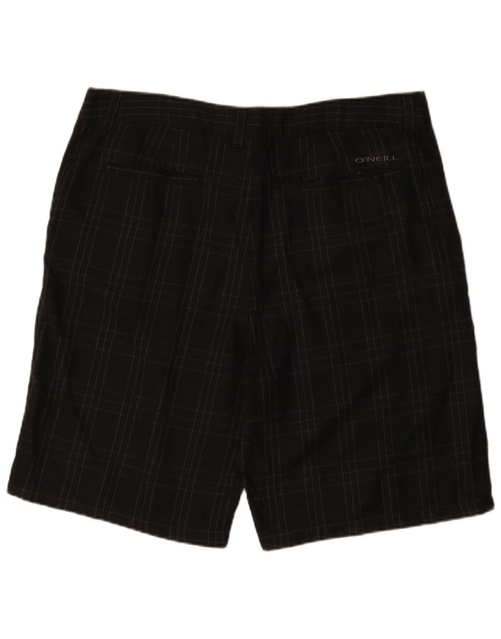O'Neill Mens Chino Shorts W38 XL Black Check Polyester