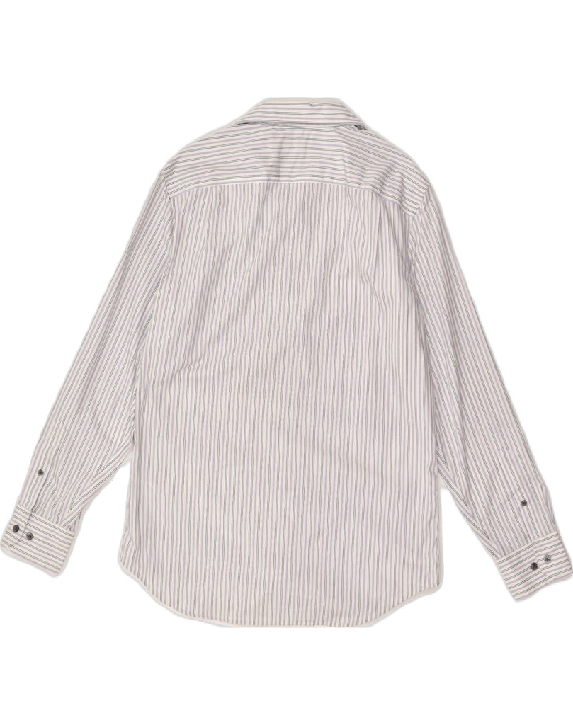 BANANA REPUBLIC Mens Shirt Size 15 1/2  Medium White Striped Cotton | Vintage Banana Republic | Thrift | Second-Hand Banana Republic | Used Clothing | Messina Hembry 