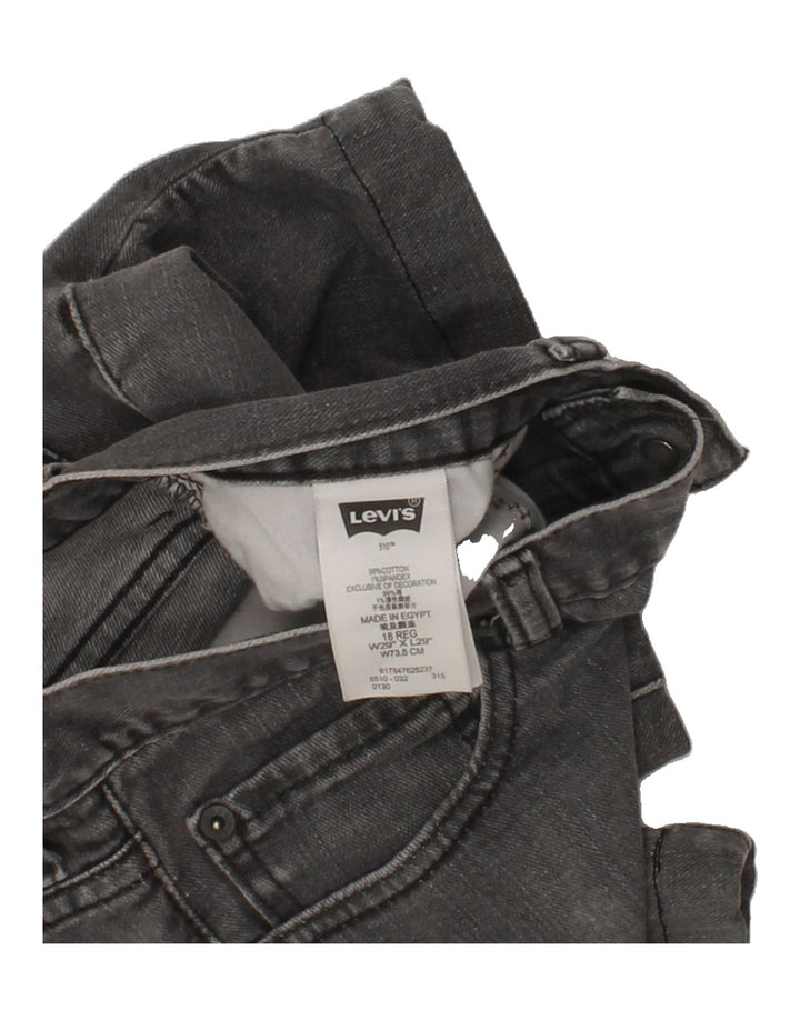 LEVI'S Boys 510 Skinny Denim Shorts 15-16 Years W28 Grey Cotton | Vintage Levi's | Thrift | Second-Hand Levi's | Used Clothing | Messina Hembry 
