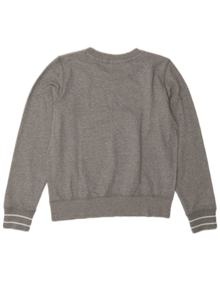 CHAMPION Womens Graphic Sweatshirt Jumper UK 14 Medium Grey Cotton