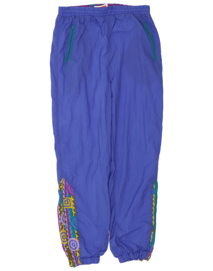 J Jeantex Mens Loose Fit Full Tracksuit Medium  Blue Geometric Polyamide