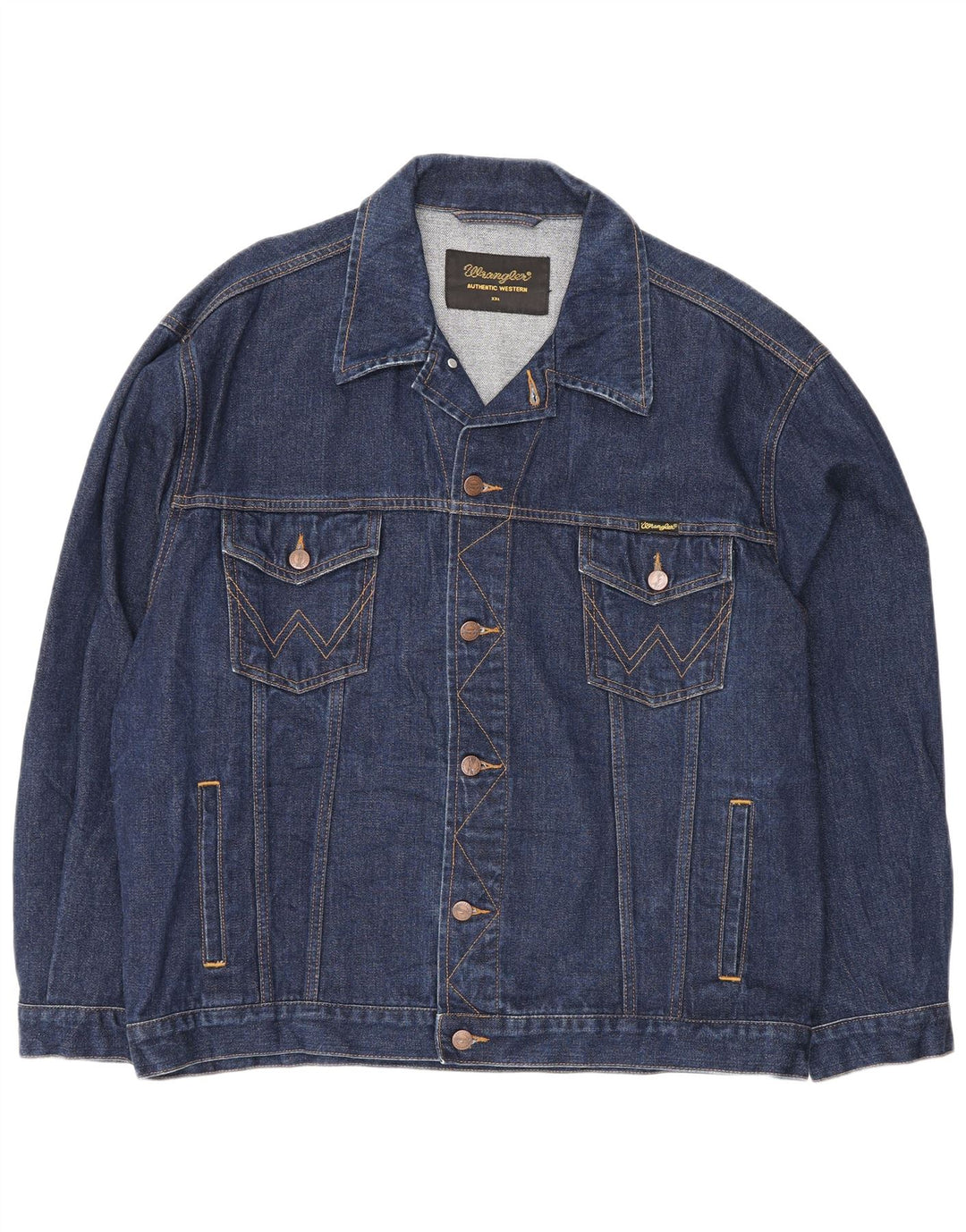 Wrangler Mens Denim Jacket UK 44 2XL Blue Cotton