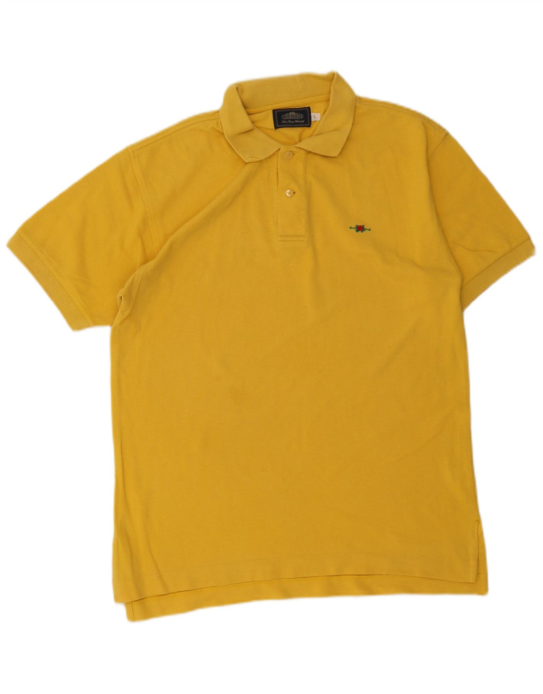 Charro Mens Polo Shirt Large Yellow Cotton