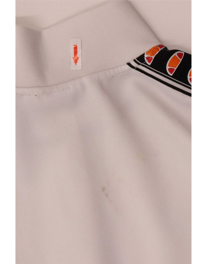 Ellesse Mens Tracksuit Top Jacket Small White Polyester Sports