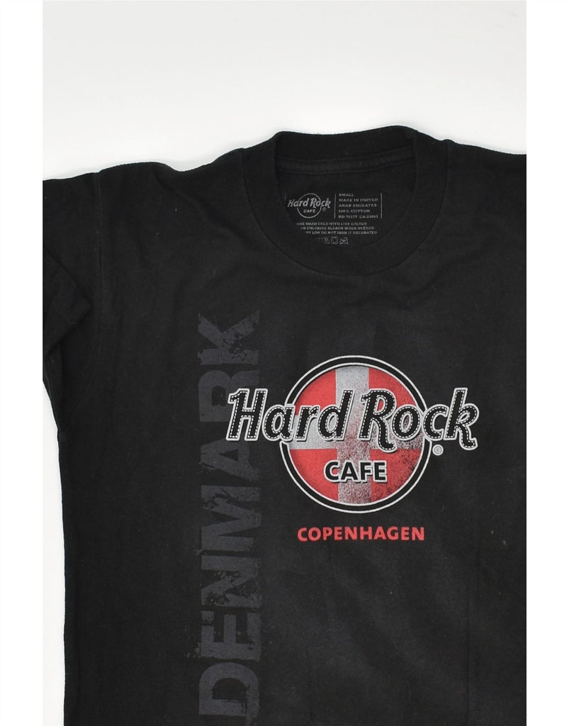 HARD ROCK CAFE Womens Copenhagen Graphic T-Shirt Top UK 10 Small Black | Vintage Hard Rock Cafe | Thrift | Second-Hand Hard Rock Cafe | Used Clothing | Messina Hembry 