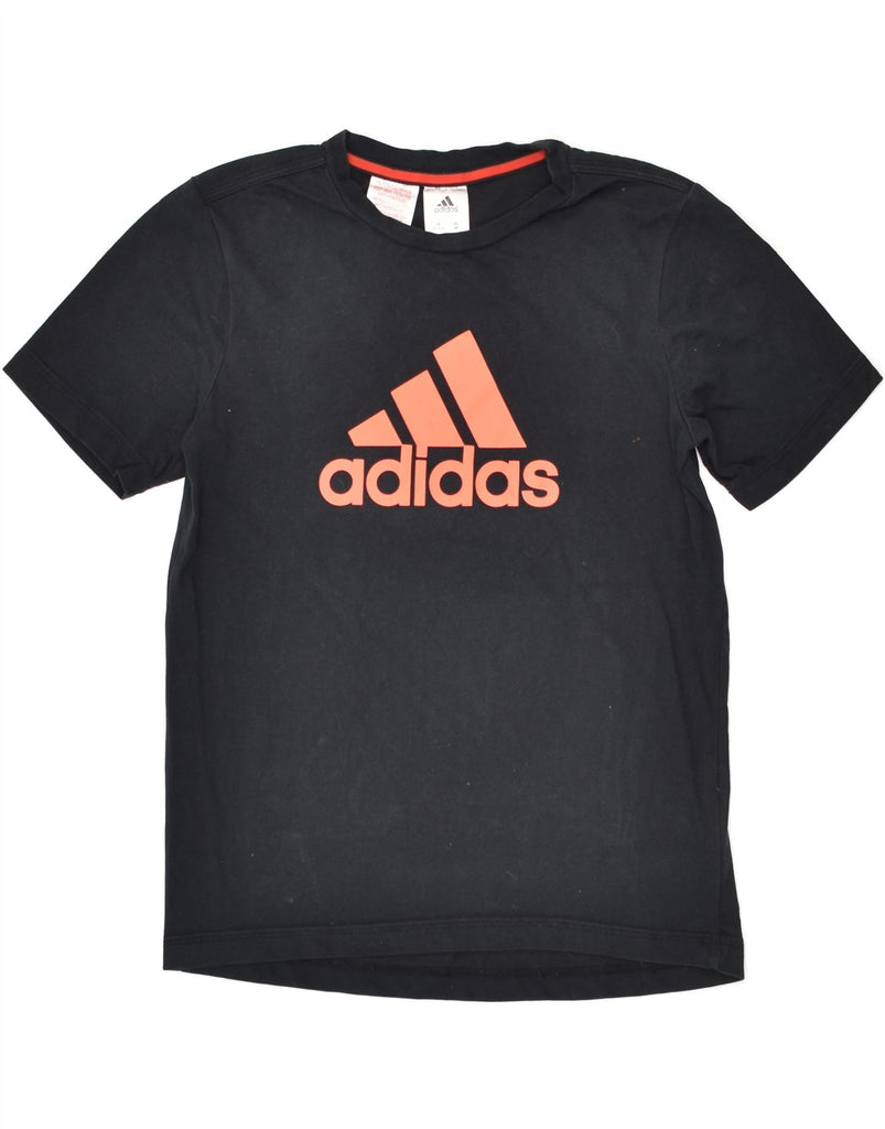 ADIDAS Boys Graphic T-Shirt Top 11-12 Years Black Cotton | Vintage Adidas | Thrift | Second-Hand Adidas | Used Clothing | Messina Hembry 