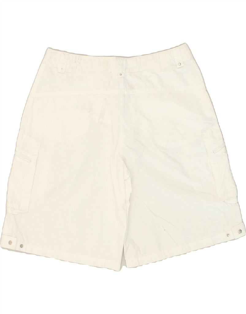 BRUGI Womens Cargo Shorts IT 44 Medium W30 White Cotton | Vintage Brugi | Thrift | Second-Hand Brugi | Used Clothing | Messina Hembry 