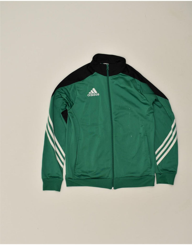 ADIDAS Boys Tracksuit Top Jacket 13-14 Years Green Polyester | Vintage Adidas | Thrift | Second-Hand Adidas | Used Clothing | Messina Hembry 