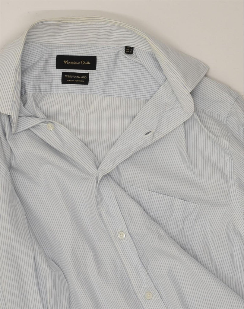 MASSIMO DUTTI Mens Shirt Size 41 Medium White Pinstripe Cotton | Vintage Massimo Dutti | Thrift | Second-Hand Massimo Dutti | Used Clothing | Messina Hembry 