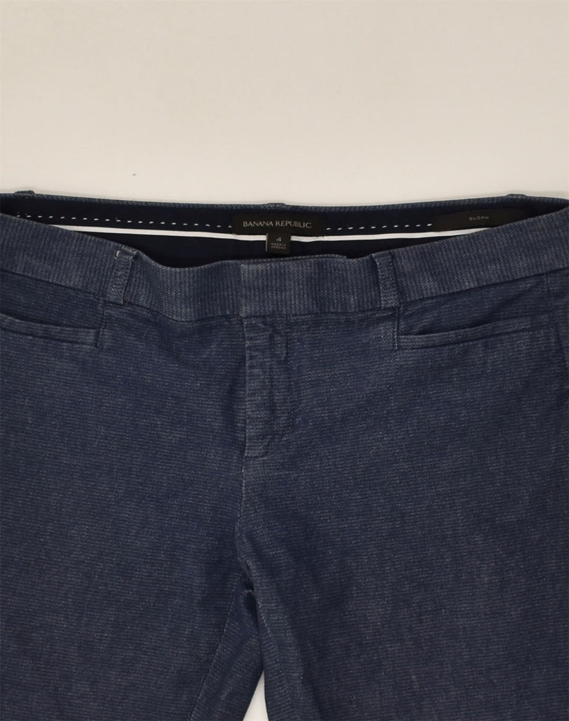 BANANA REPUBLIC Womens Slim Casual Trousers US 4 Small W32 L26  Navy Blue | Vintage Banana Republic | Thrift | Second-Hand Banana Republic | Used Clothing | Messina Hembry 