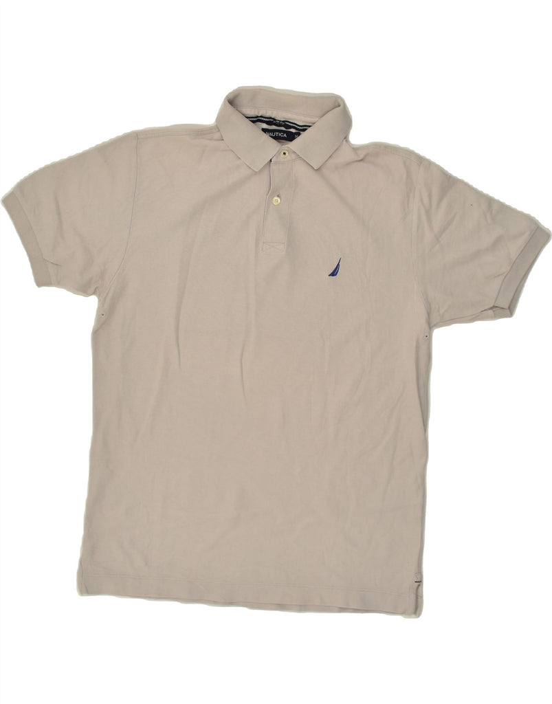 NAUTICA Mens Slim Fit Polo Shirt Medium Grey Cotton | Vintage Nautica | Thrift | Second-Hand Nautica | Used Clothing | Messina Hembry 