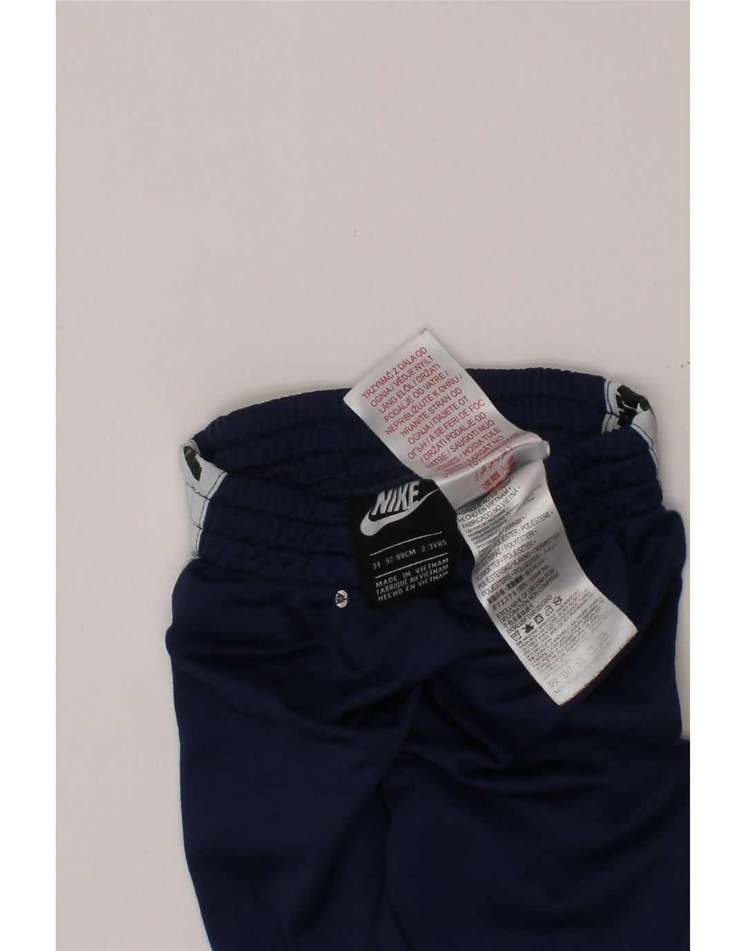NIKE Boys Tracksuit Trousers Joggers 2-3 Years  Navy Blue Colourblock