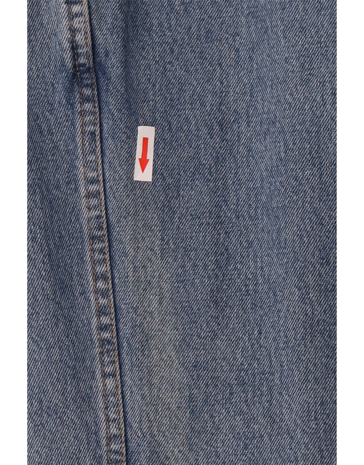 Wrangler Mens Straight Jeans W34 L32 Blue Cotton