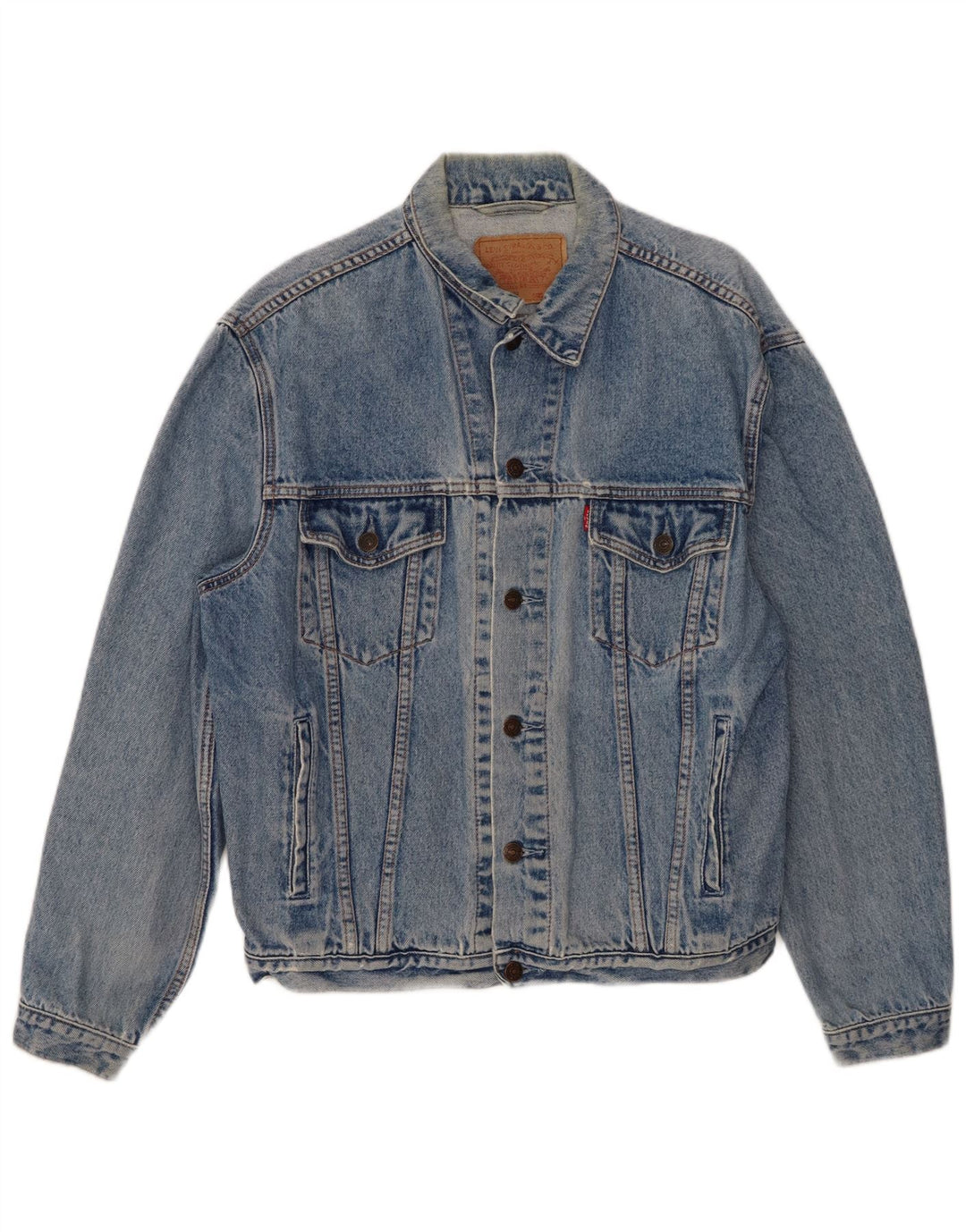 Levi's Mens Denim Jacket UK 40 Large Blue Cotton
