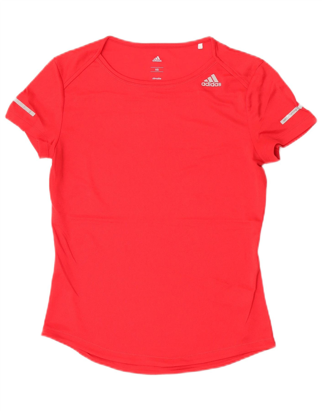 Adidas Womens Climalite T-Shirt Top UK 6 XS Red Polyester