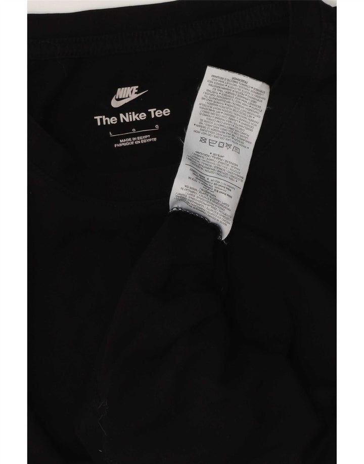 Nike Mens T-Shirt Top Large Black Cotton