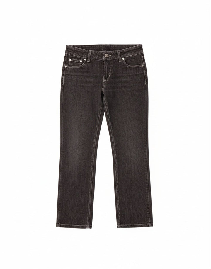 TRUSSARDI Womens Straight Jeans W26 L26 Black Cotton