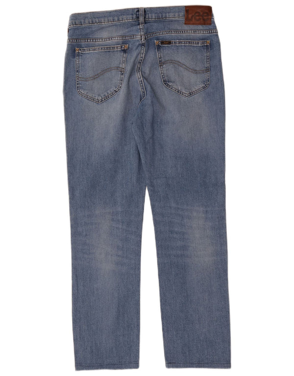 Lee Mens Rider Straight Jeans W34 L28 Blue Cotton