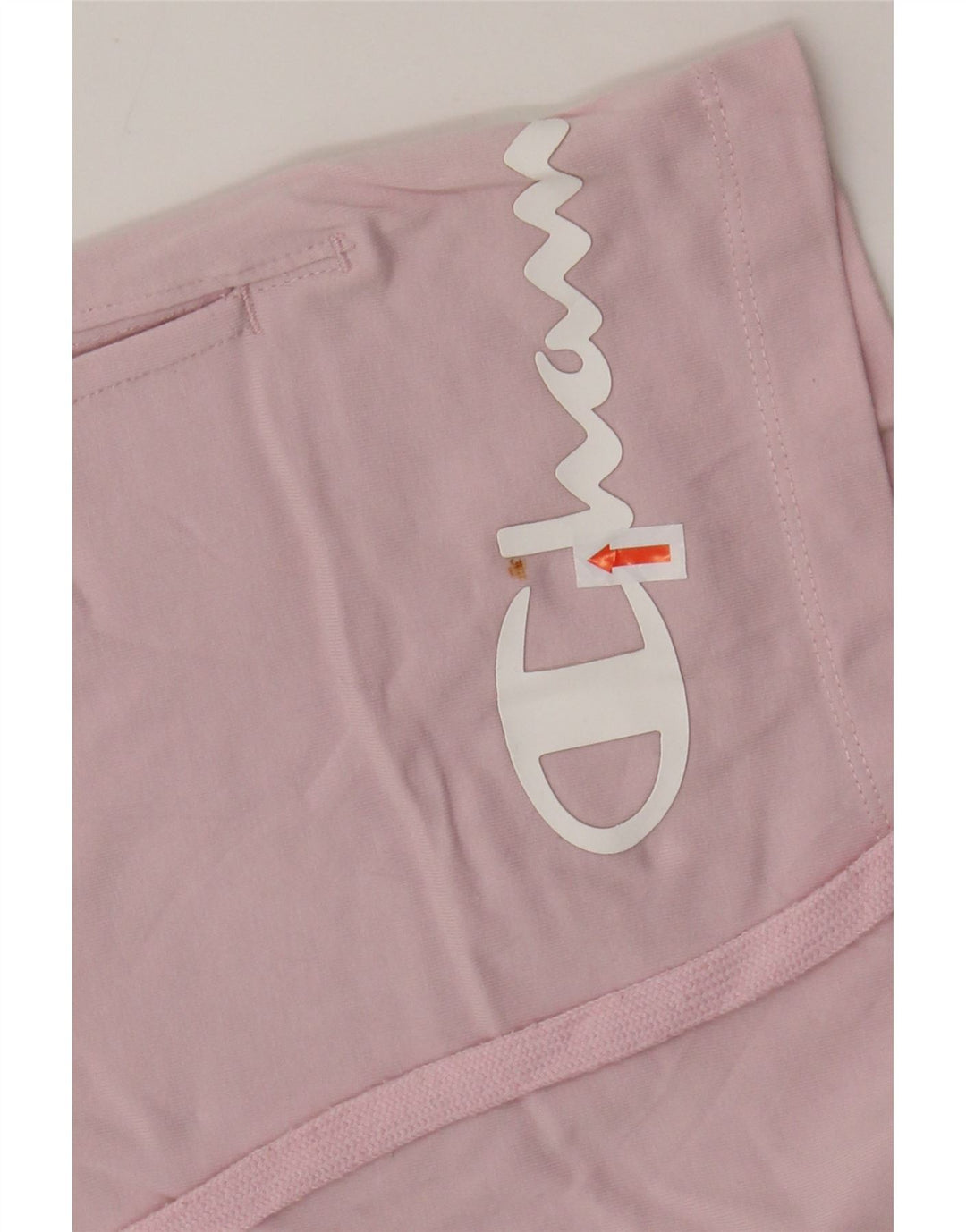 Champion Womens Graphic Sport Shorts UK 12 Medium  Pink Cotton