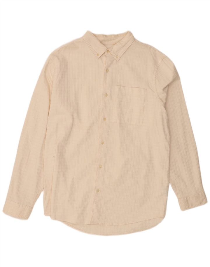 Marks & Spencer Mens Shirt XL Beige Cotton