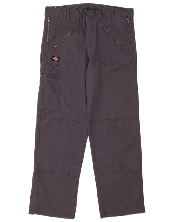 Dickies Mens Straight Cargo Trousers W34 L29 Navy Blue Polyester