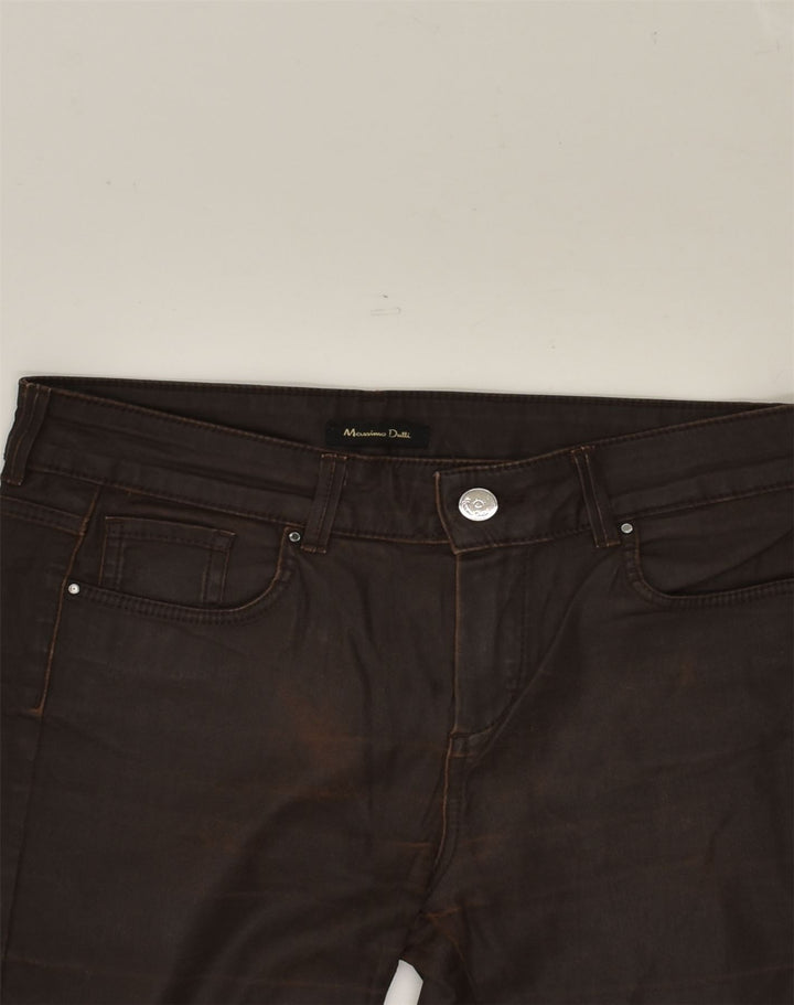MASSIMO DUTTI Womens Skinny Jeans US 4 Small W27 L29 Brown Cotton | Vintage Massimo Dutti | Thrift | Second-Hand Massimo Dutti | Used Clothing | Messina Hembry 