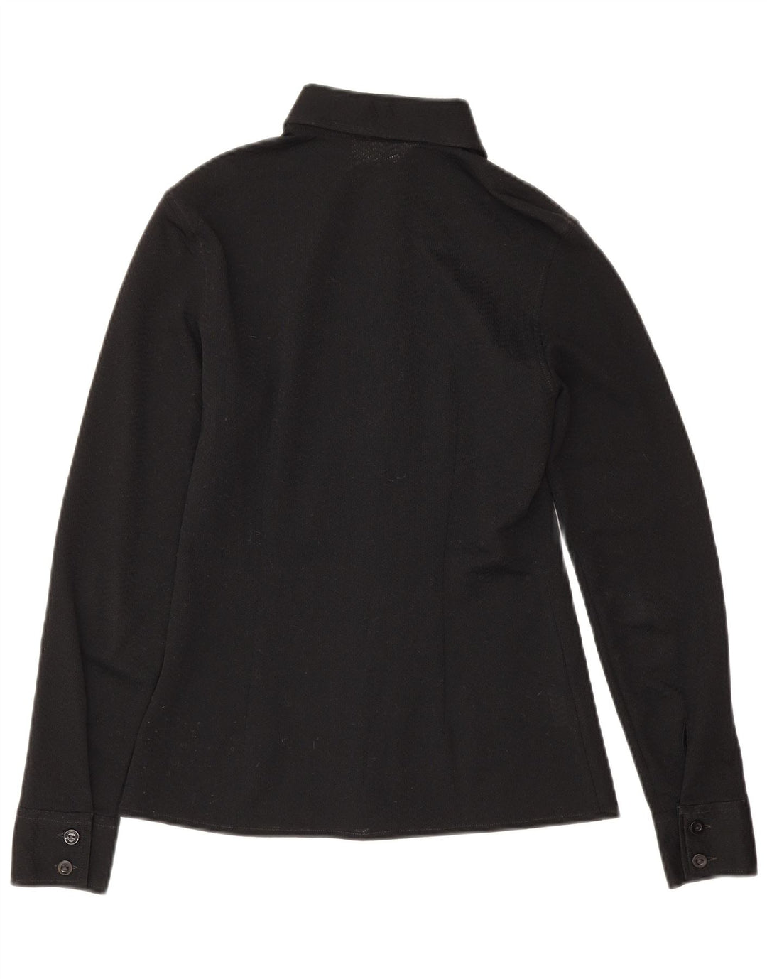 Stefanel Womens Shirt Blouse UK 10 Small Black Polyester