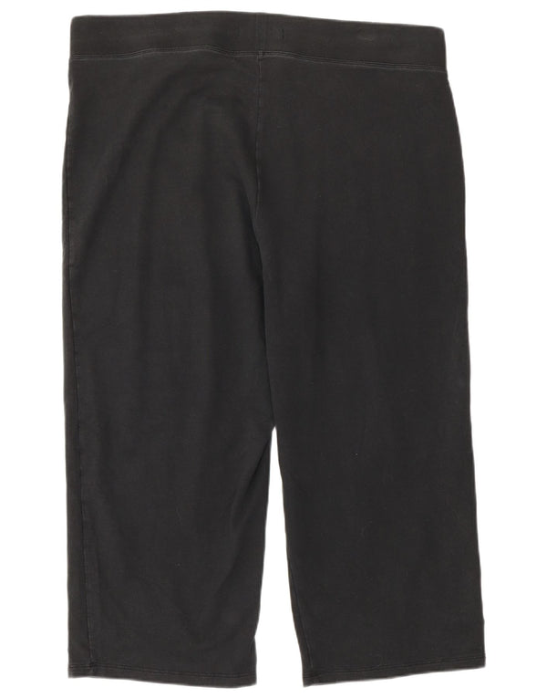 Marks & Spencer Womens Capri Leggings UK 18 XL Black Cotton