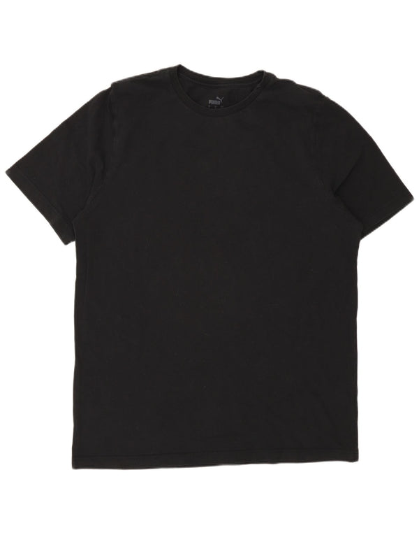 Puma Mens T-Shirt Top Large Black Cotton