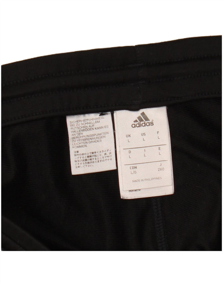 Adidas Mens Tracksuit Trousers Joggers Large Black Polyester