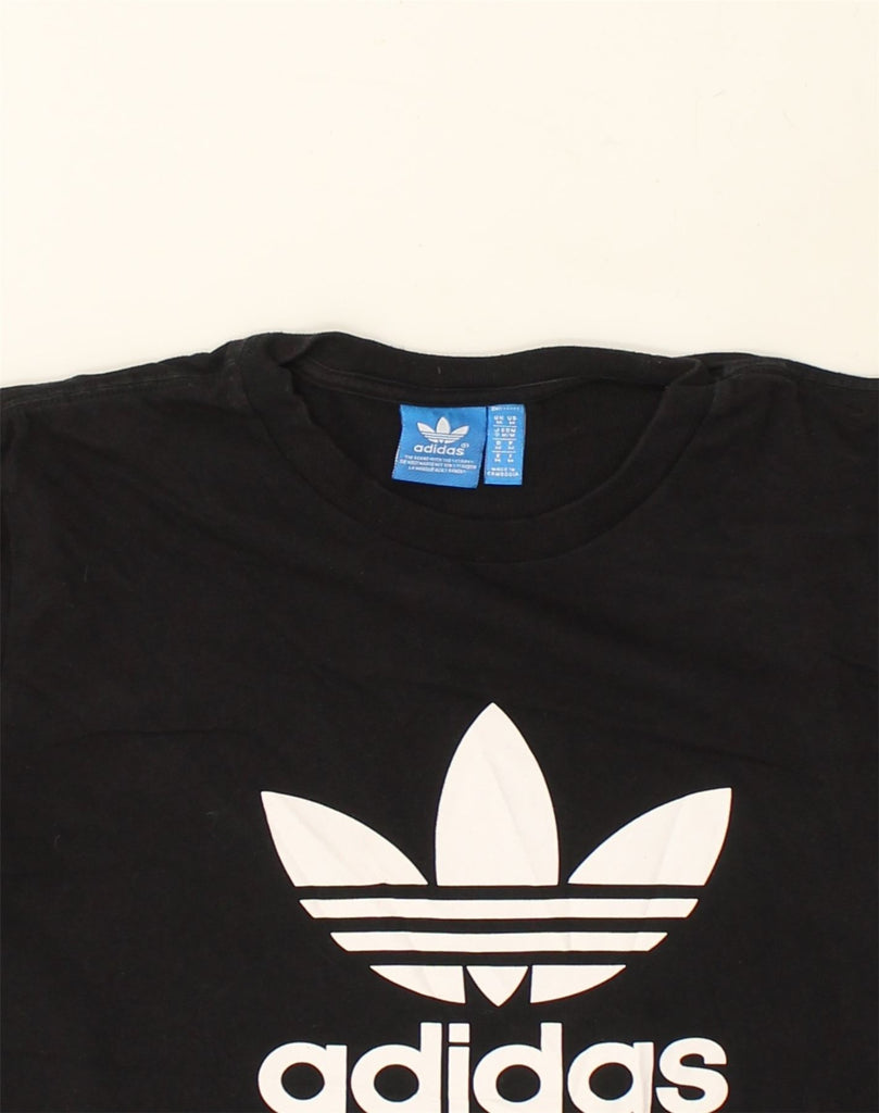 ADIDAS Mens Graphic T-Shirt Top Medium Black Cotton | Vintage Adidas | Thrift | Second-Hand Adidas | Used Clothing | Messina Hembry 